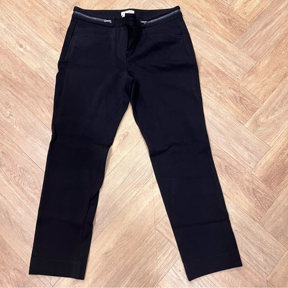 Rebecca Taylor Womens Pants Black Size 8 Mid Rise Skinny Zip Waist Viscose Blend - Picture 1 of 12
